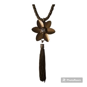 Large Metal Flower Necklace